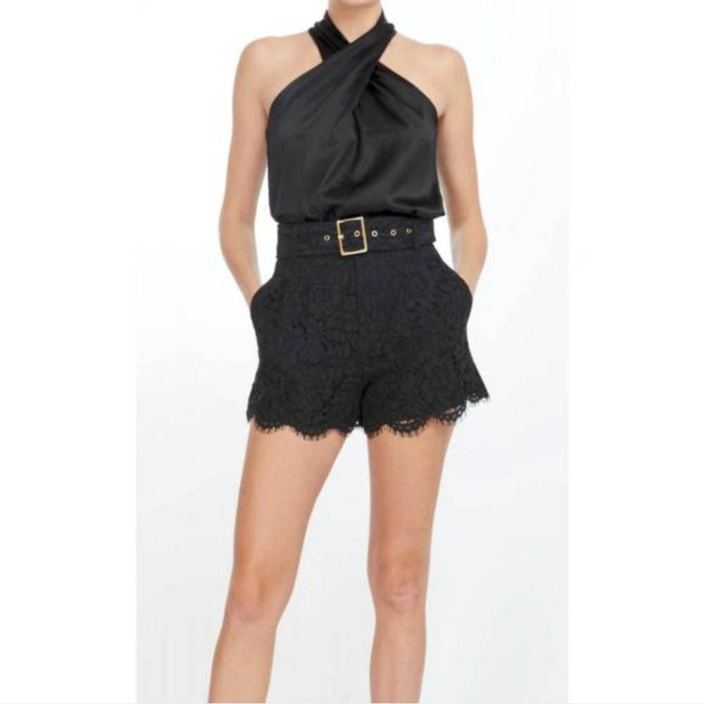 Generation Love Black Lace High Waist Shorts Women's Sz 0